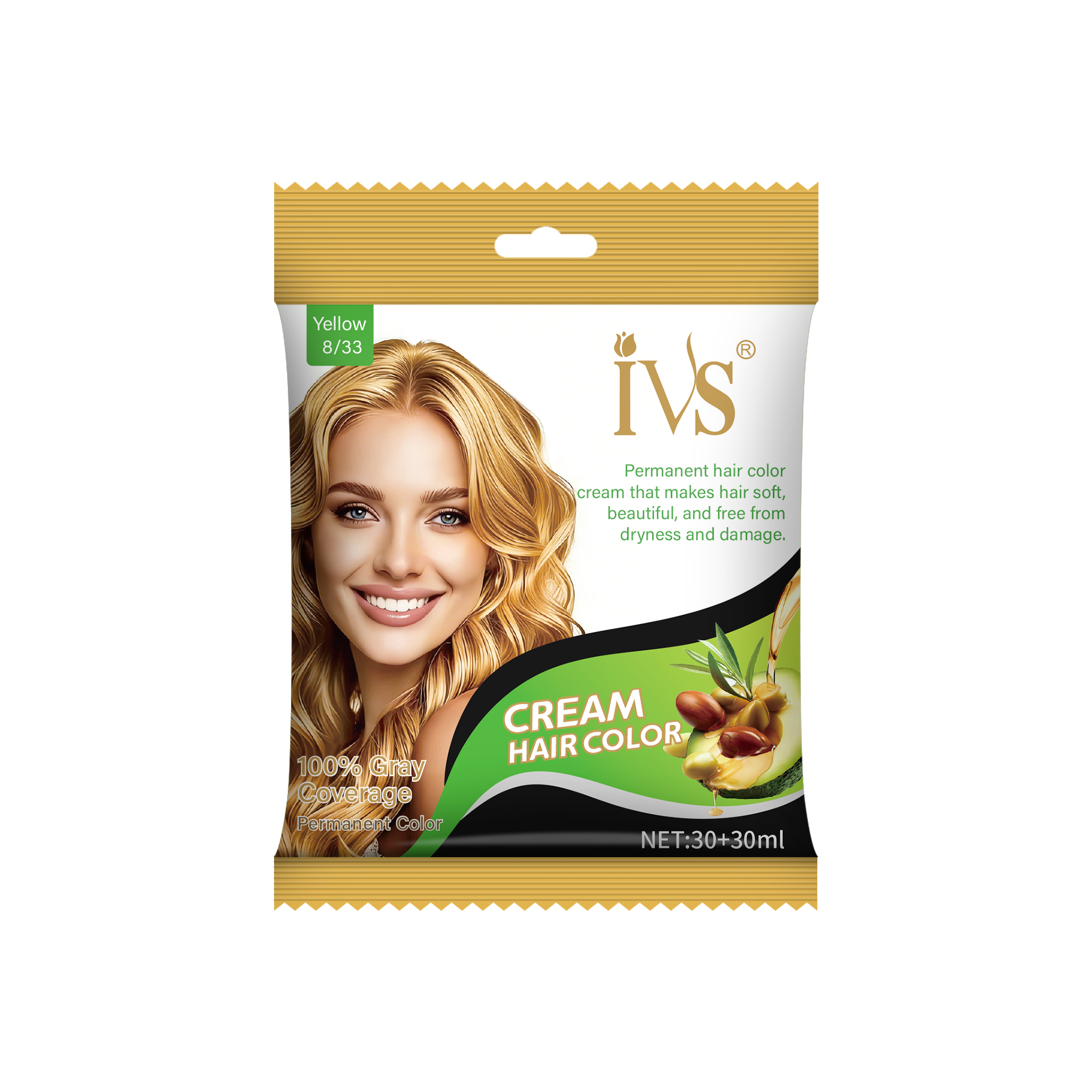 Hair Color Cream Sachet Kit